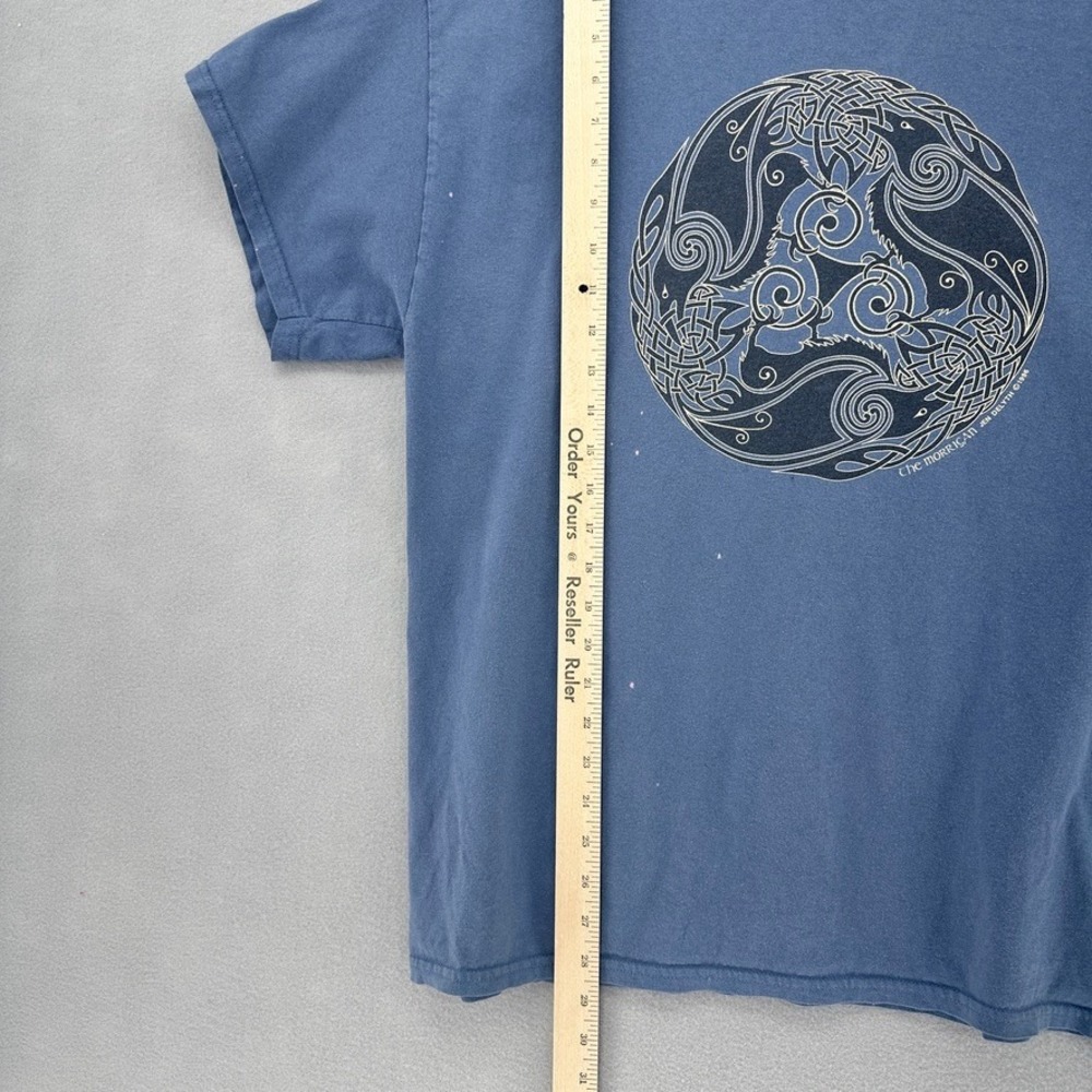 VTG 1996 Jen Delyth Keltic Designs The Morrigan T-Shirt XL Blue Made USA 1990s - Picture 8 of 11